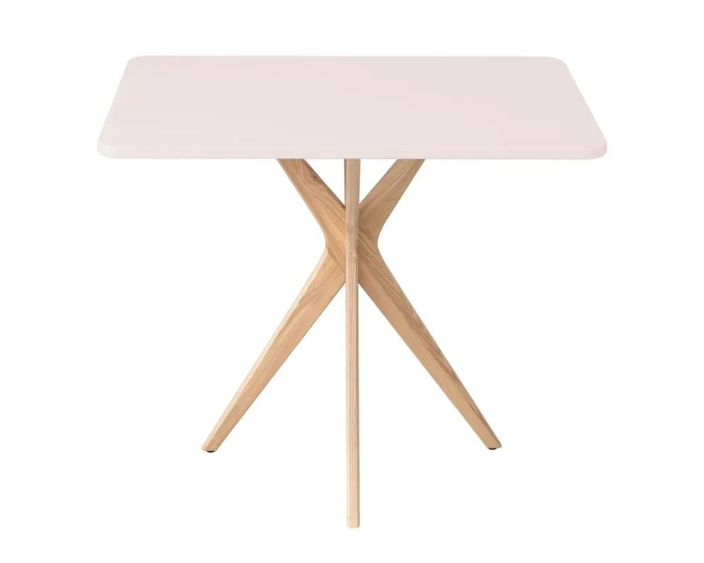 Prostokątny stół CUTTI 55x80 w kolorze różowym styl SKANDYNAWSKI