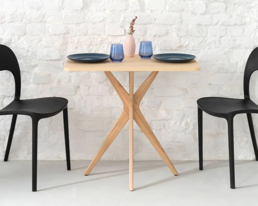 Jesionowy stół CUTTI 55x80 do salonu styl SKANDYNAWSKI