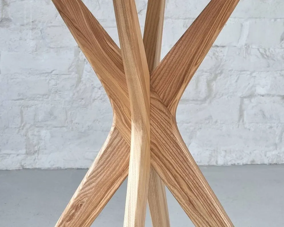 Jesionowy stół CUTTI 55x80 do salonu styl SKANDYNAWSKI