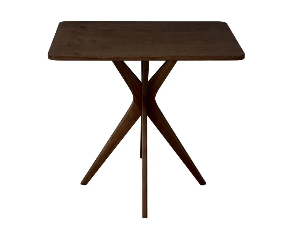 Minimalistyczny stół CUTTI 55x80 orzechowy styl SKANDYNAWSKI