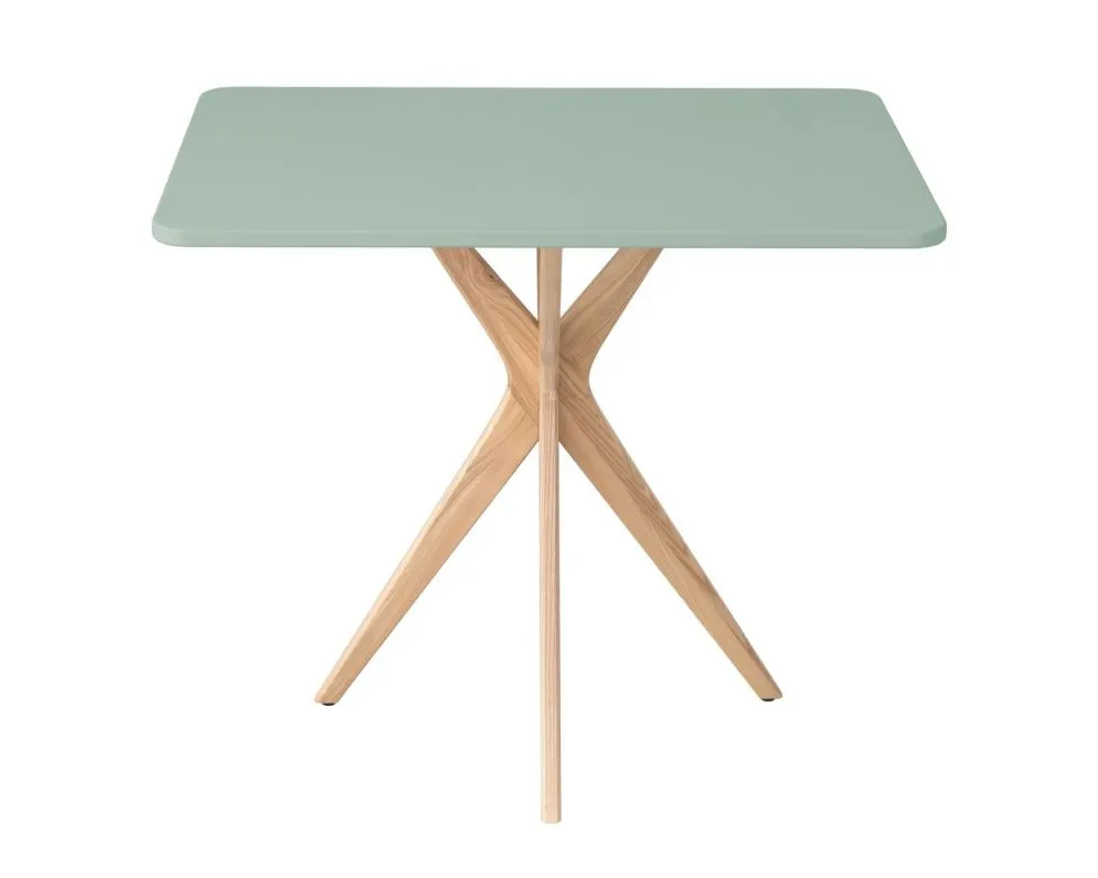 Delikatny stół CUTTI 55x80 w kolorze szałwi styl SKANDYNAWSKI