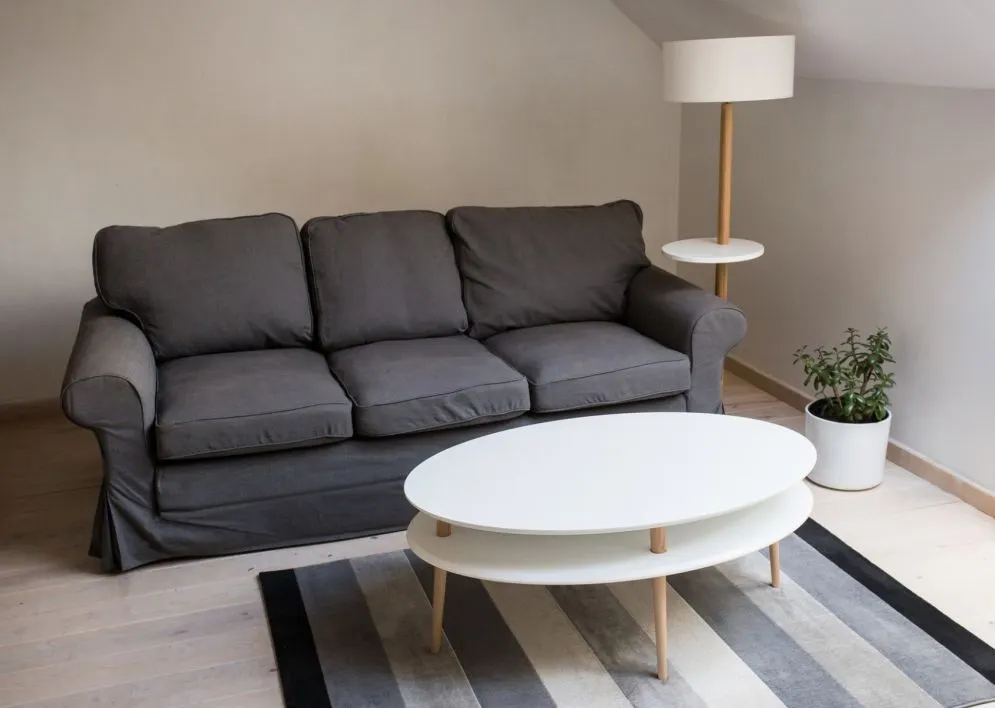 Ława owalna OVO HIGH biała w stylu skandynawskim | MIRAT. styl SKANDYNAWSKI