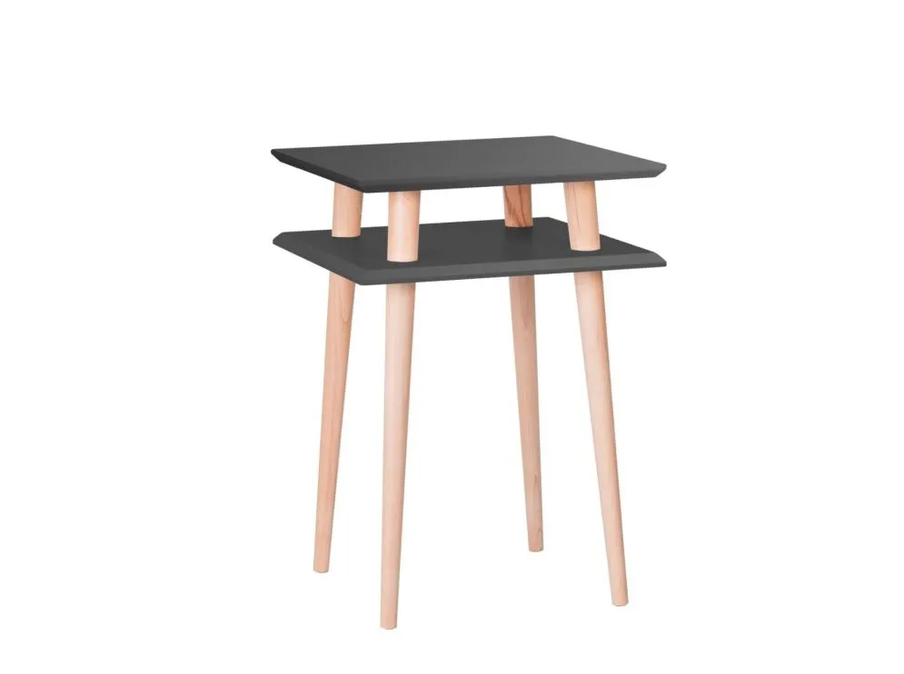 Stolik kawowy SQUARE HIGH grafitowy kwadratowy do salonu | MIRAT. w stylu SKANDYNAWSKI kolekcja