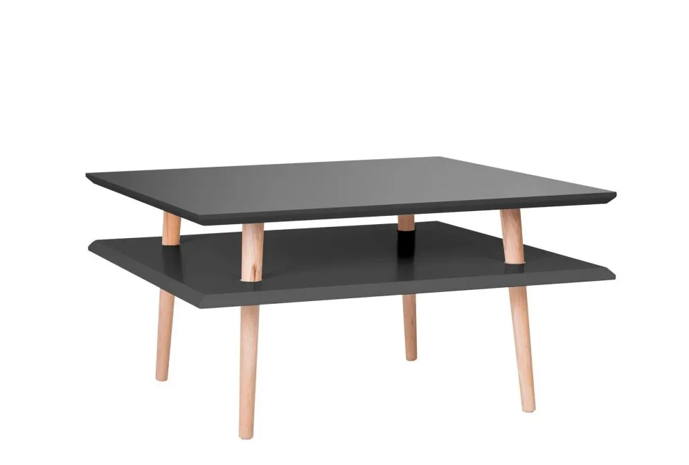 Stolik kawowy SQUARE LOW grafitowy kwadratowy nowoczesny | MIRAT. styl SKANDYNAWSKI