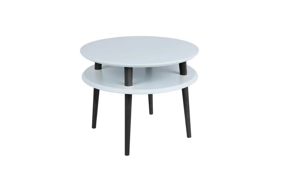 Stolik UFO MEDIUM jasnoszary/czarny polskiej produkcji | MIRAT. styl SKANDYNAWSKI