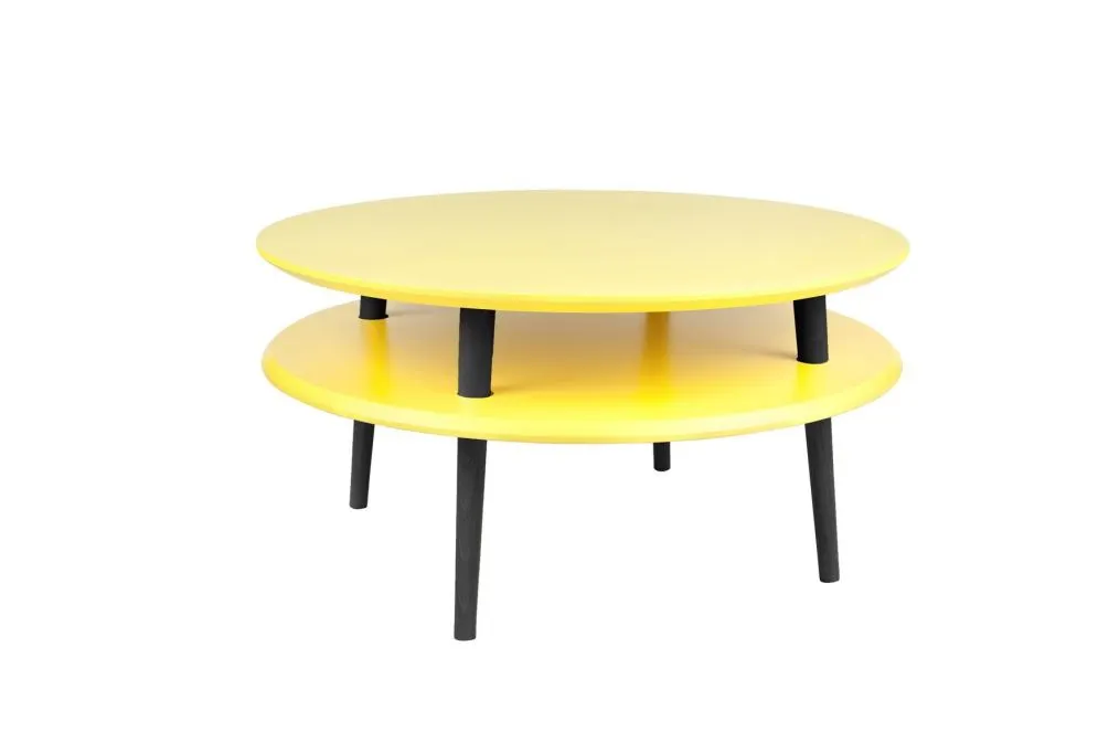 Stolik UFO Low żółty czarne nogi Ragaba | MIRAT.
