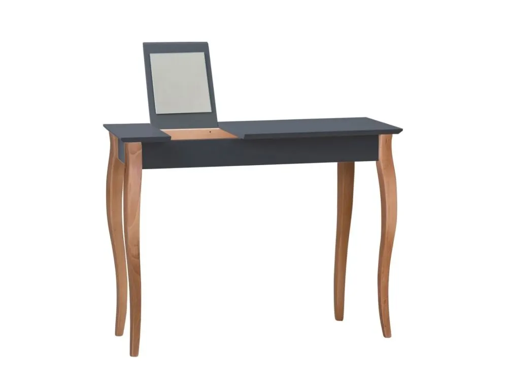 Toaletka z lustrem LILLO 105 cm grafitowa do makijażu | MIRAT. styl SKANDYNAWSKI