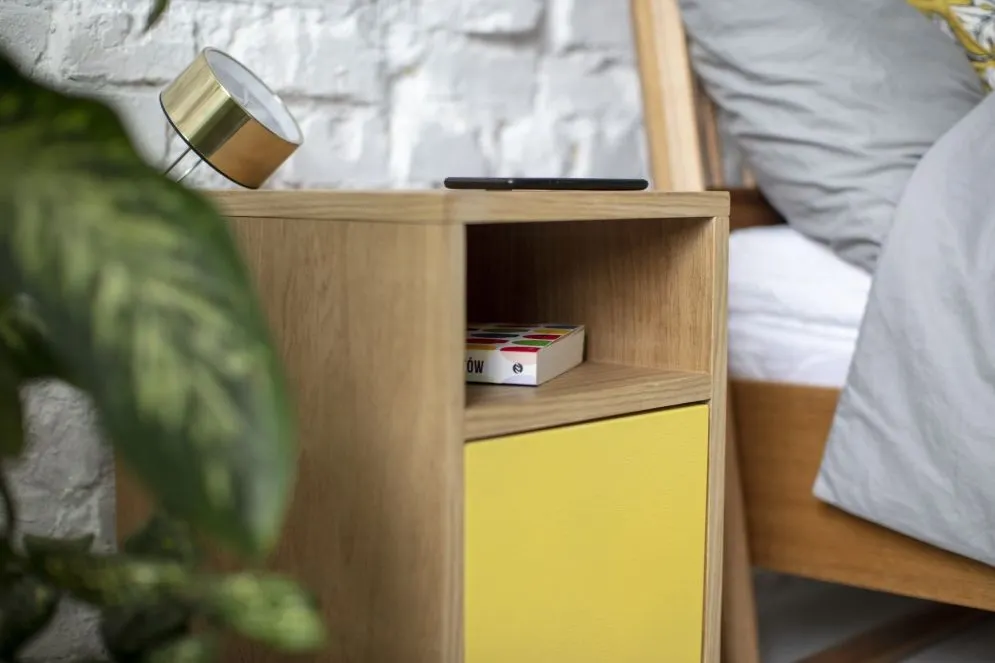 Szafka nocna SIMPLE drewniana z półką | MIRAT. w stylu  kolekcja