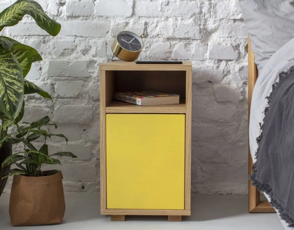 Szafka nocna SIMPLE drewniana z półką | MIRAT. w stylu  kolekcja