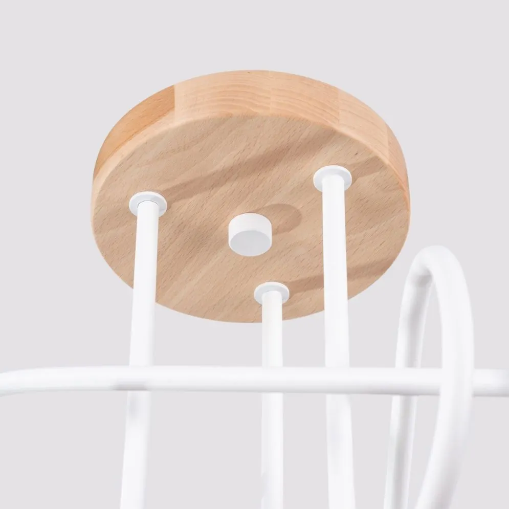 Żyrandol EMBER 3 biały do sypialni| MIRAT. kolekcja ember