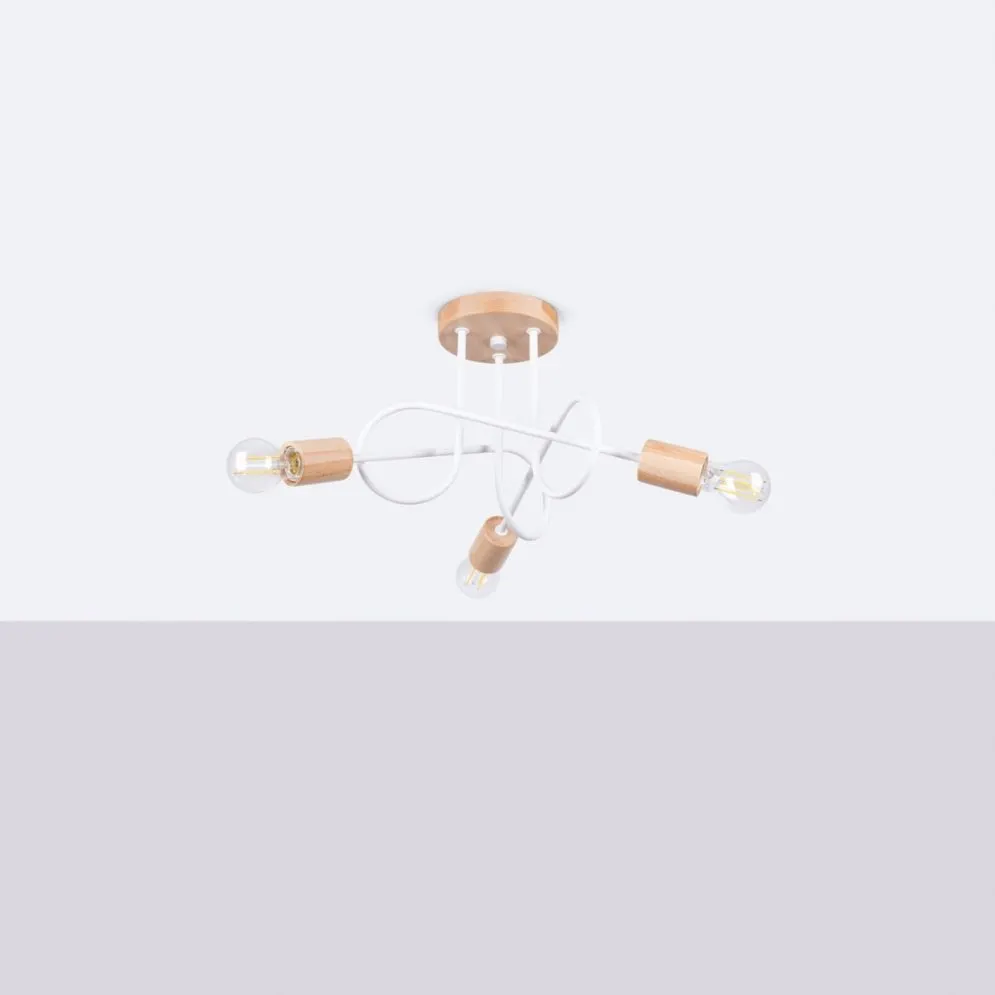 Żyrandol EMBER 3 biały do sypialni| MIRAT. kolekcja ember