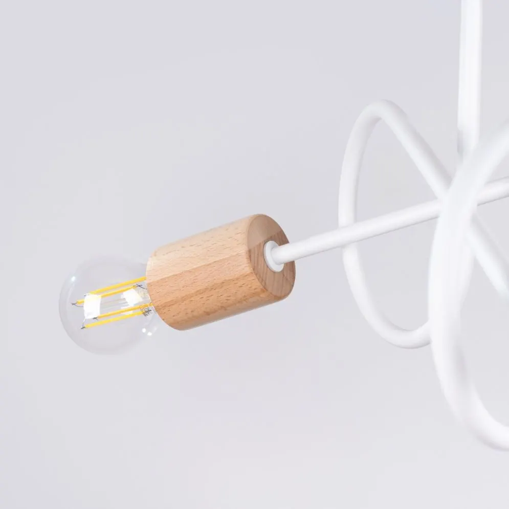 Żyrandol EMBER 3 biały do sypialni| MIRAT. kolekcja ember