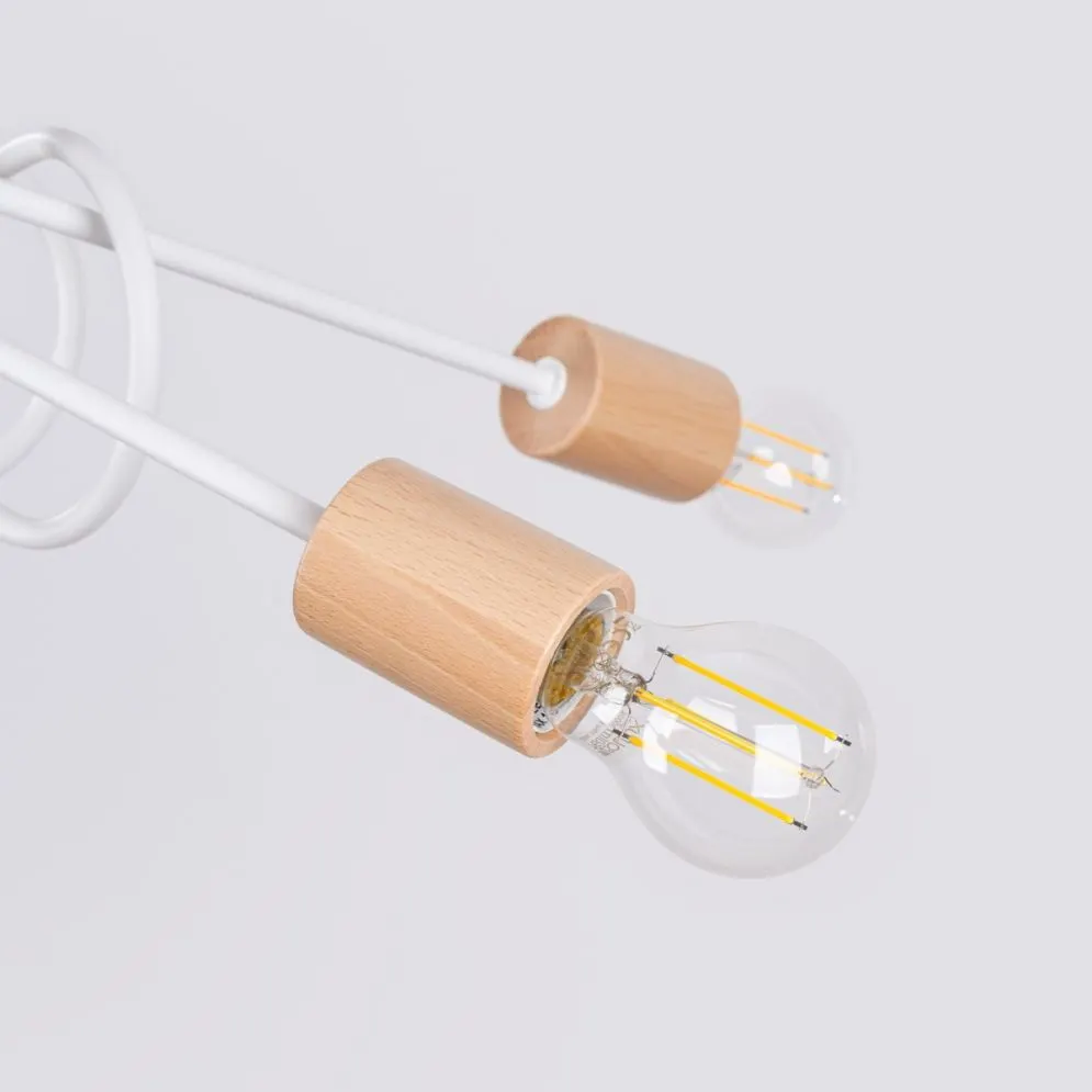 Żyrandol EMBER 5 biały do salonu| MIRAT.  kolekcja ember