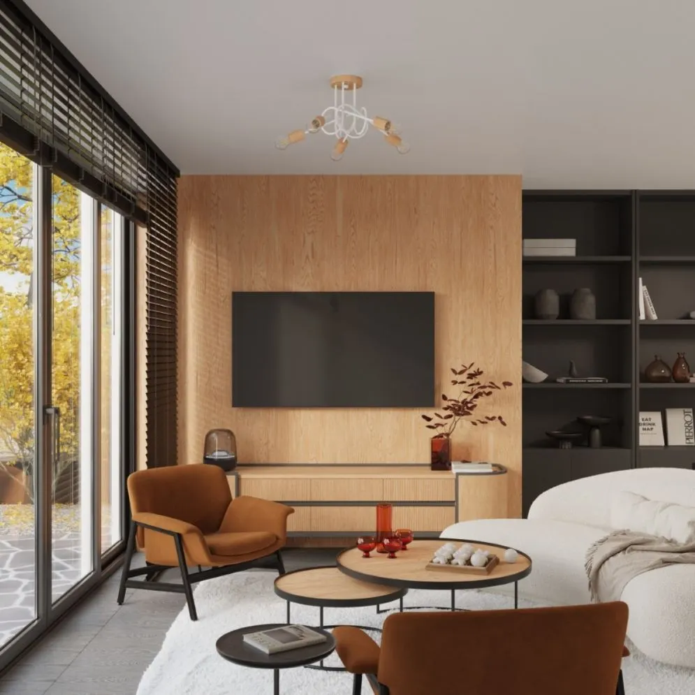 Żyrandol EMBER 3 biały do sypialni| MIRAT. kolekcja ember