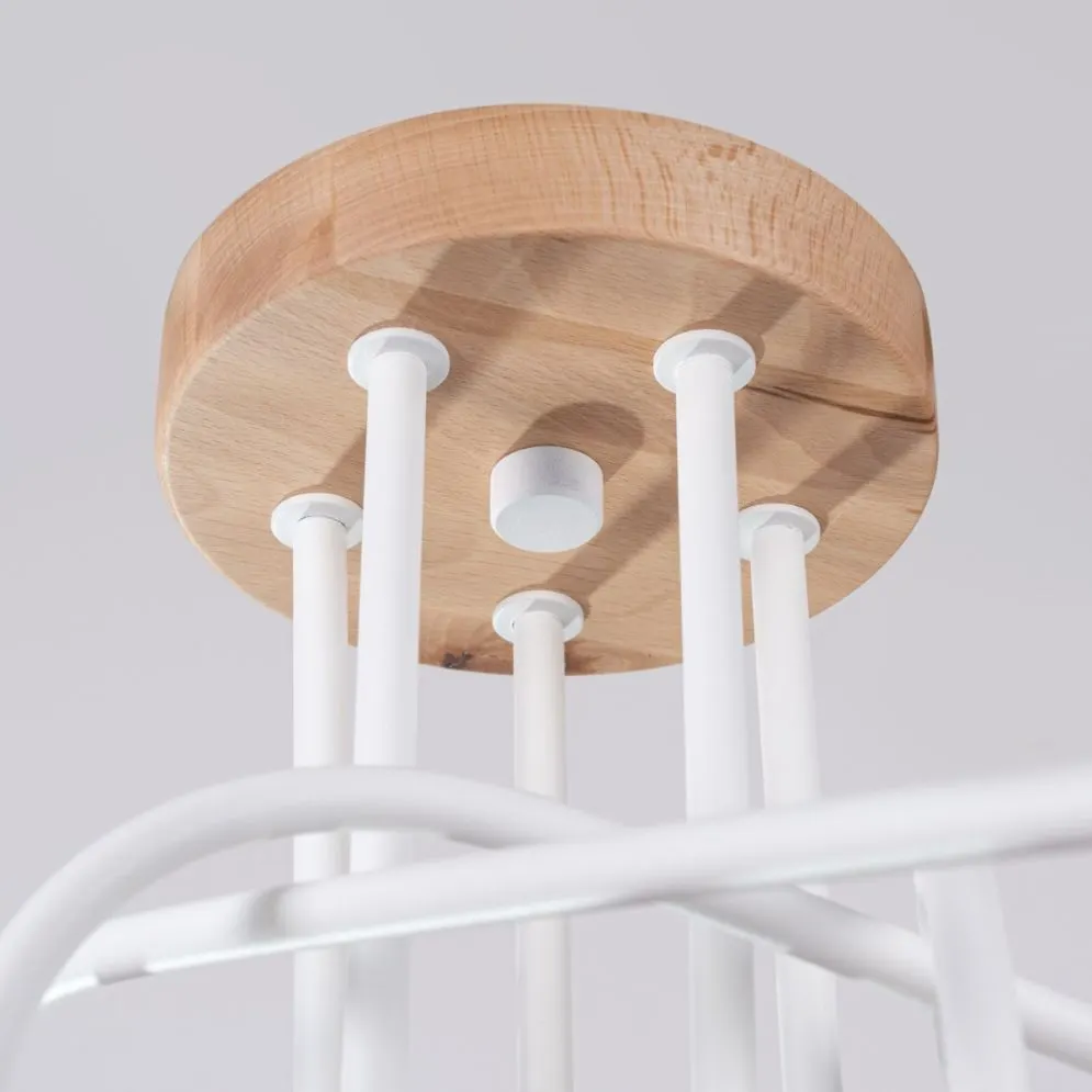 Żyrandol EMBER 5 biały do salonu| MIRAT.  kolekcja ember