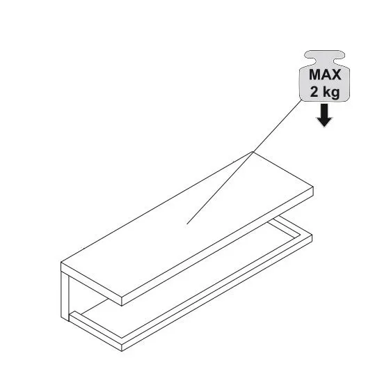 Półka łazienkowa z wieszakiem na ręcznik LOV 40 cm szaro-zielona półmat | MIRAT kolekcja LOV