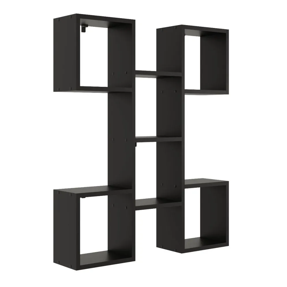 Nowoczesna półka ALESIA 10 czarna wisząca | MIRAT. styl LOFT