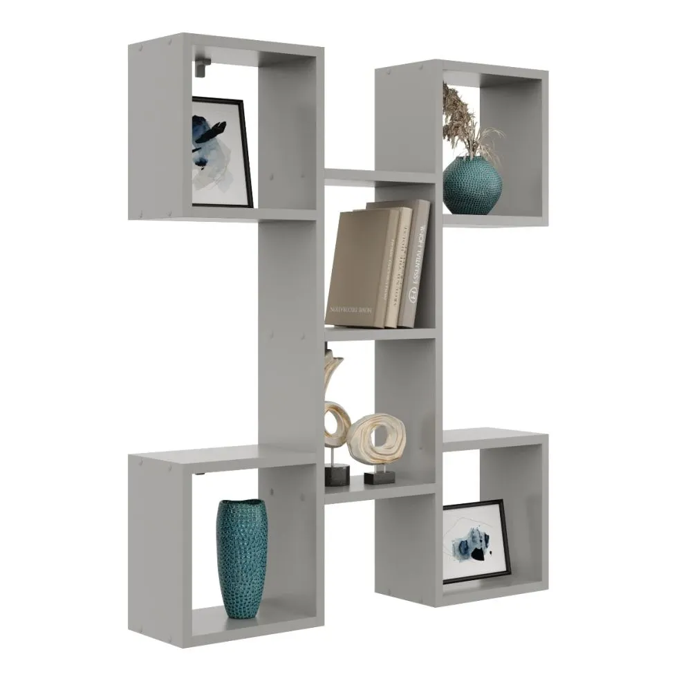 Półka ALESIA 10\ szara wisząca do salonu | MIRAT. styl LOFT