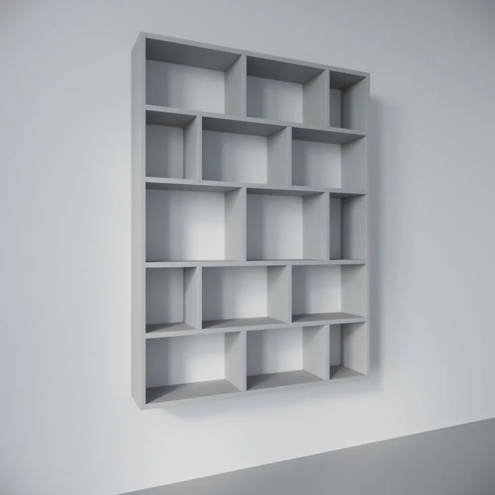 Półka FIOR szara wisząca na książki i dekoracje | MIRAT. styl SKANDYNAWSKI