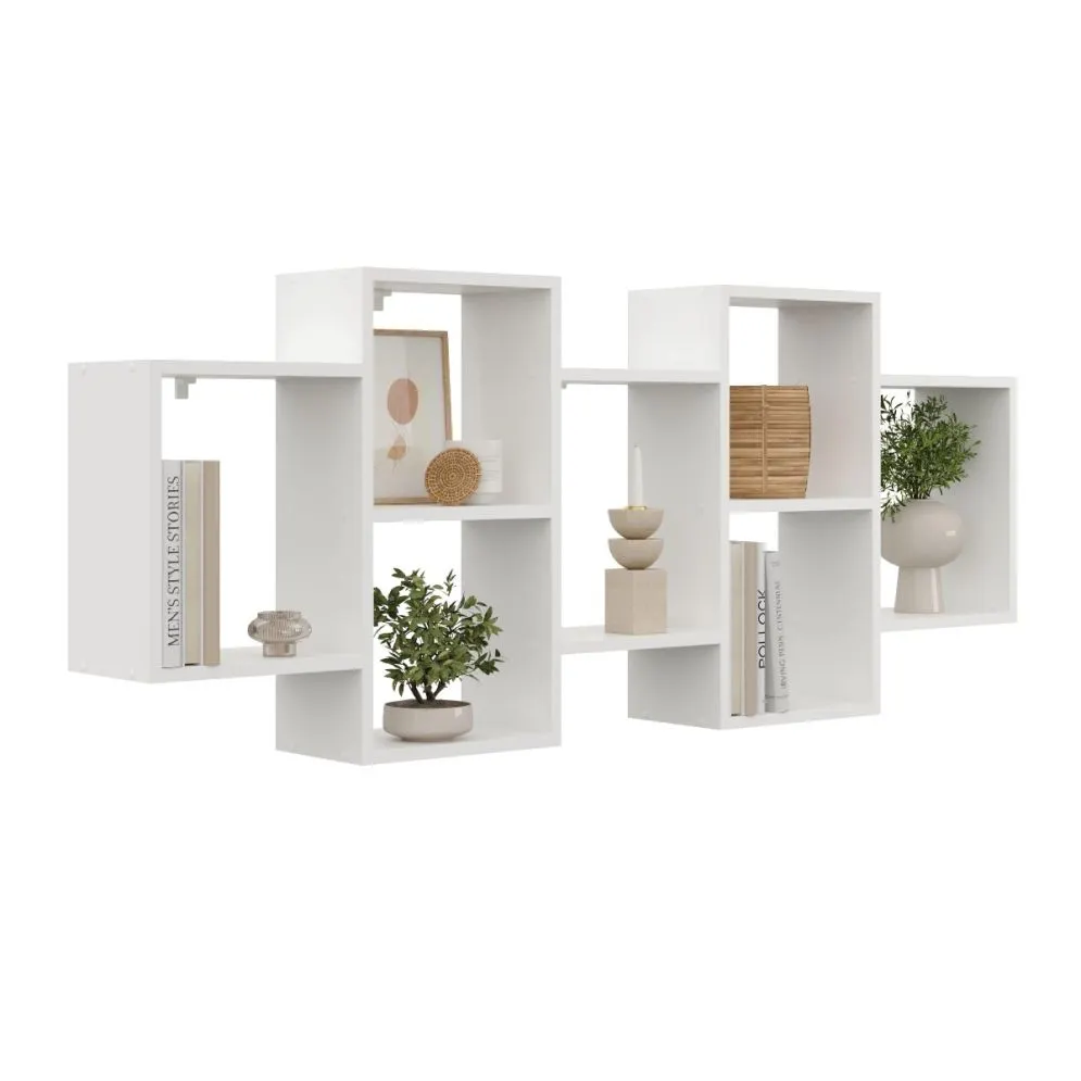 Półka ALESIA 4 biała wisząca na książki i dekoracje | MIRAT. w stylu SKANDYNAWSKI kolekcja