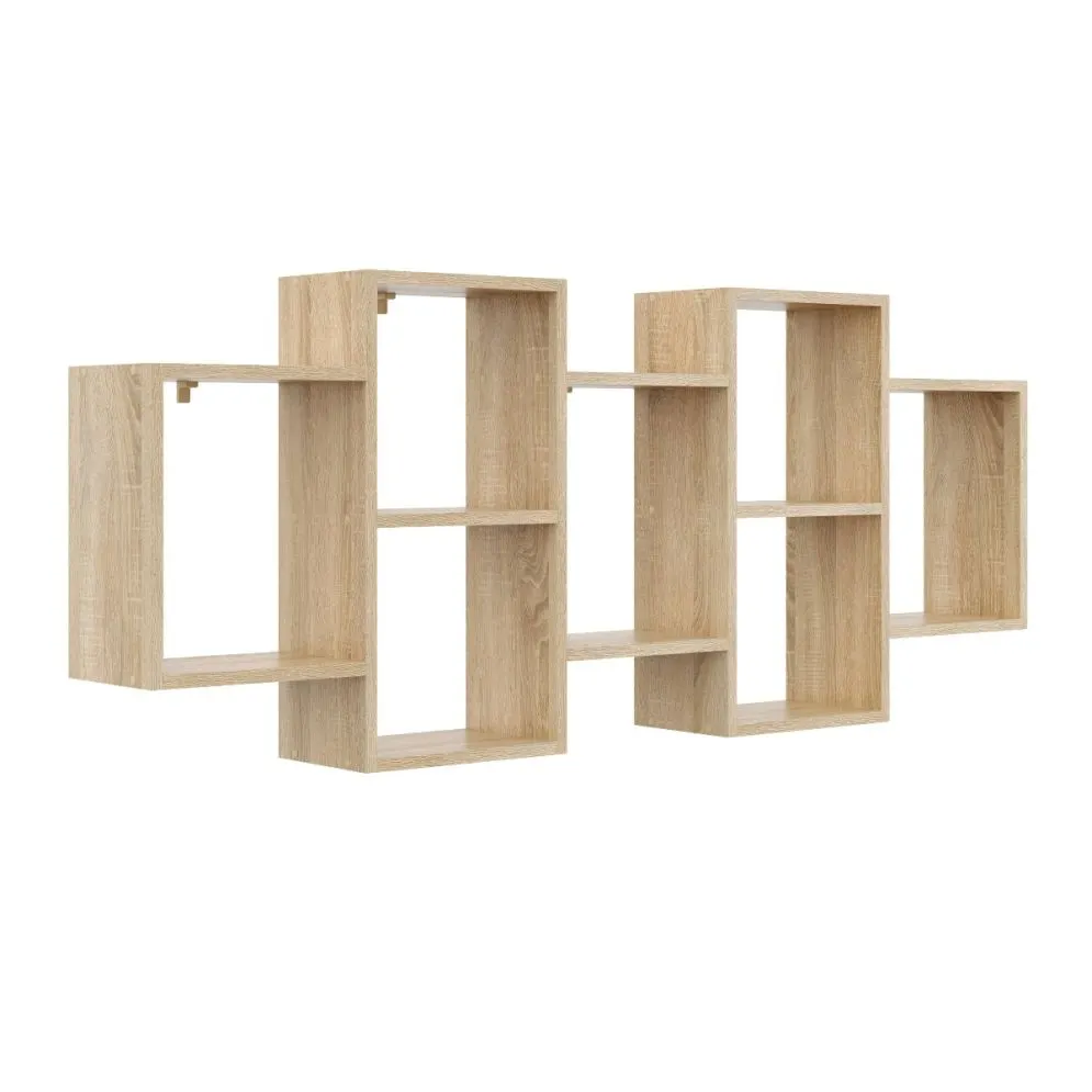 Półka ALESIA 4 dąb sonoma wisząca do salonu | MIRAT. w stylu LOFT kolekcja