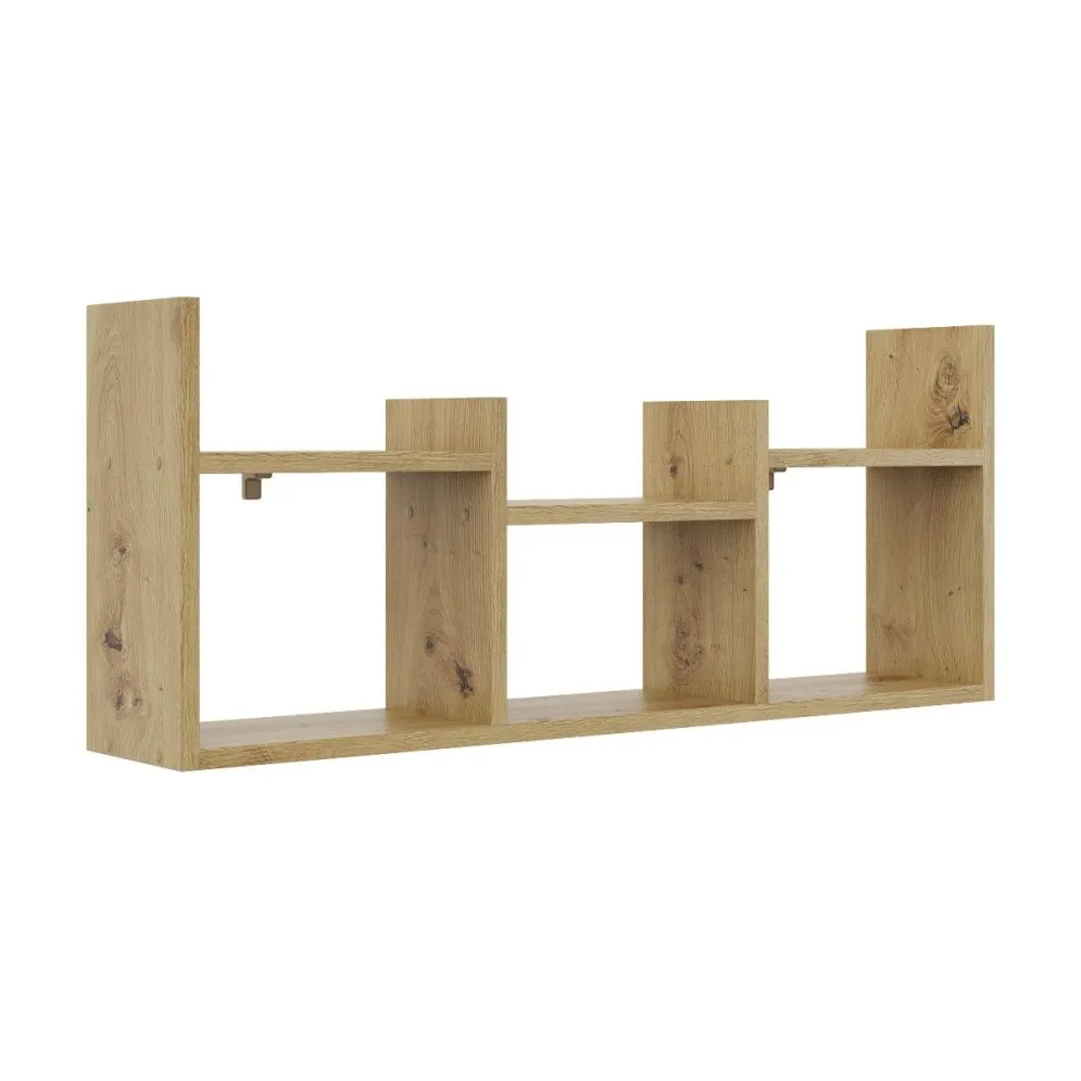 Półka ALESIA 5 dąb artisan wisząca na książki | MIRAT. styl LOFT