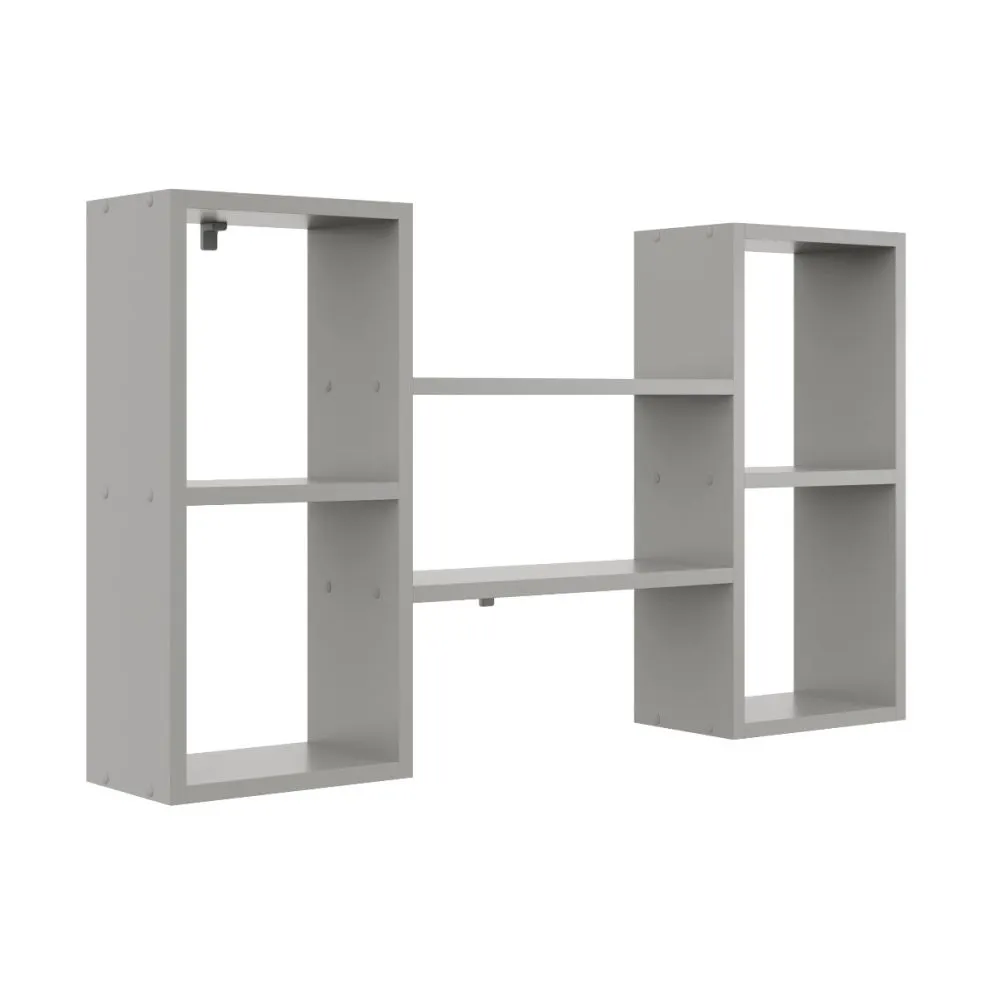 Półka ALESIA 6 szara wisząca do salonu | MIRAT. styl LOFT