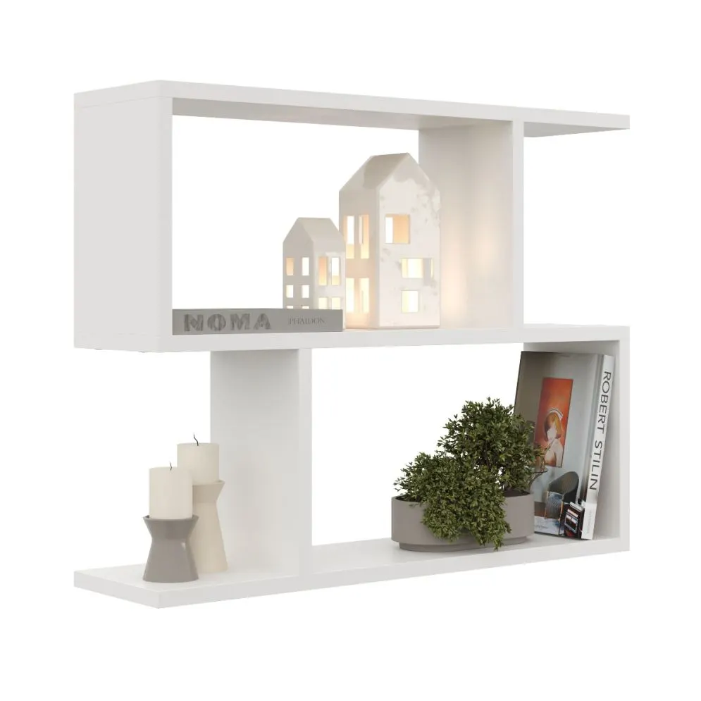 Półka ALESIA 7 biała wisząca na książki i dekoracje | MIRAT. styl SKANDYNAWSKI