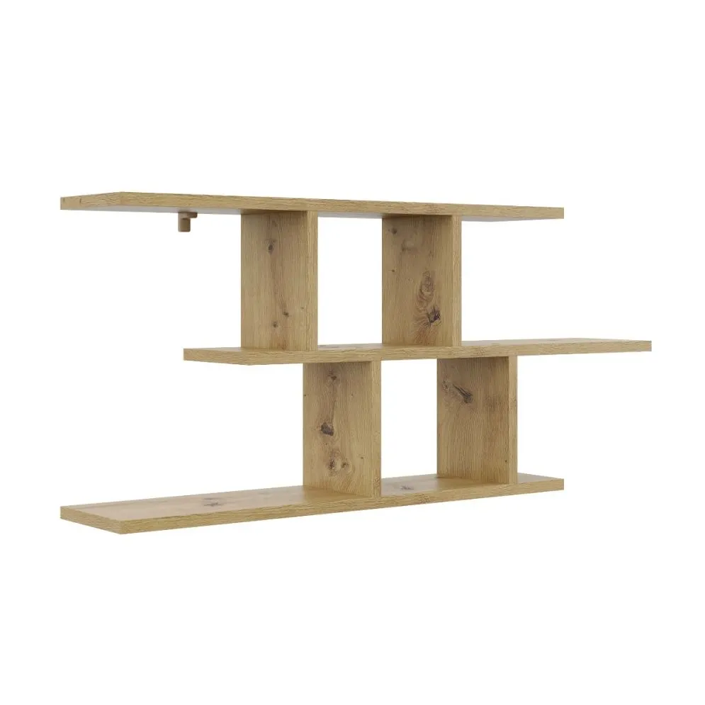 Półka ALESIA 8 dąb artisan wisząca na książki | MIRAT. styl LOFT