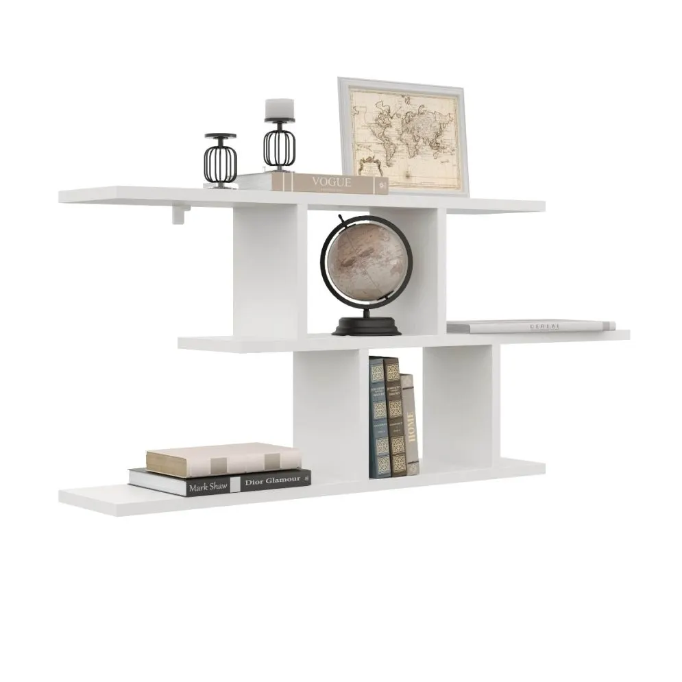 Półka ALESIA 8 biała wisząca na książki i dekoracje | MIRAT. styl SKANDYNAWSKI