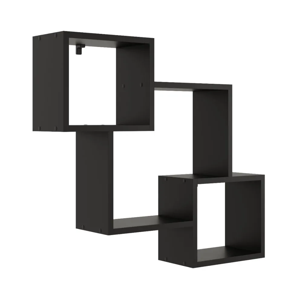 Nowoczesna półka ALESIA 1 czarna wisząca | MIRAT. w stylu LOFT kolekcja