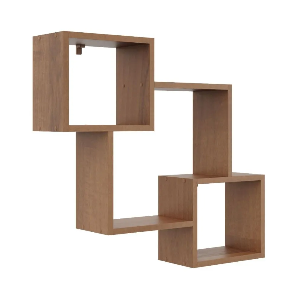 Półka ALESIA 1 orzech wisząca do salonu | MIRAT. w stylu LOFT kolekcja