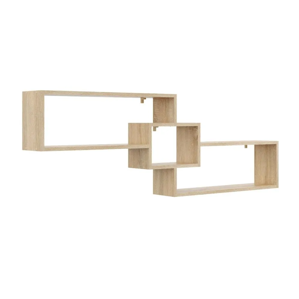 Półka ALESIA 2 dąb sonoma wisząca do salonu | MIRAT. w stylu LOFT kolekcja