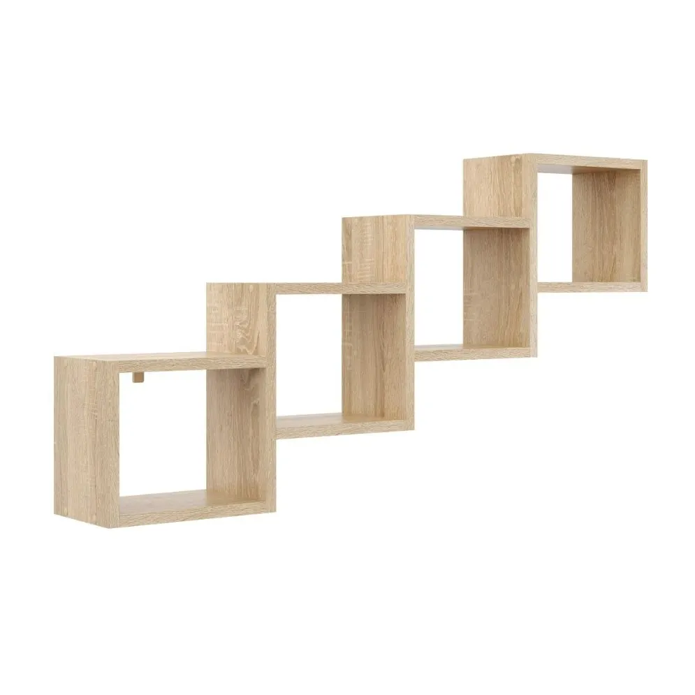 Półka ALESIA 3 dąb sonoma wisząca do salonu | MIRAT. w stylu LOFT kolekcja