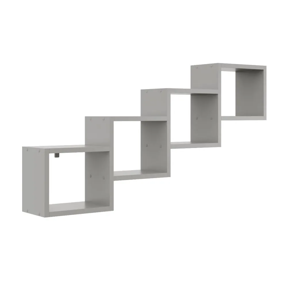 Półka ALESIA 3 szara wisząca do salonu | MIRAT. w stylu LOFT kolekcja