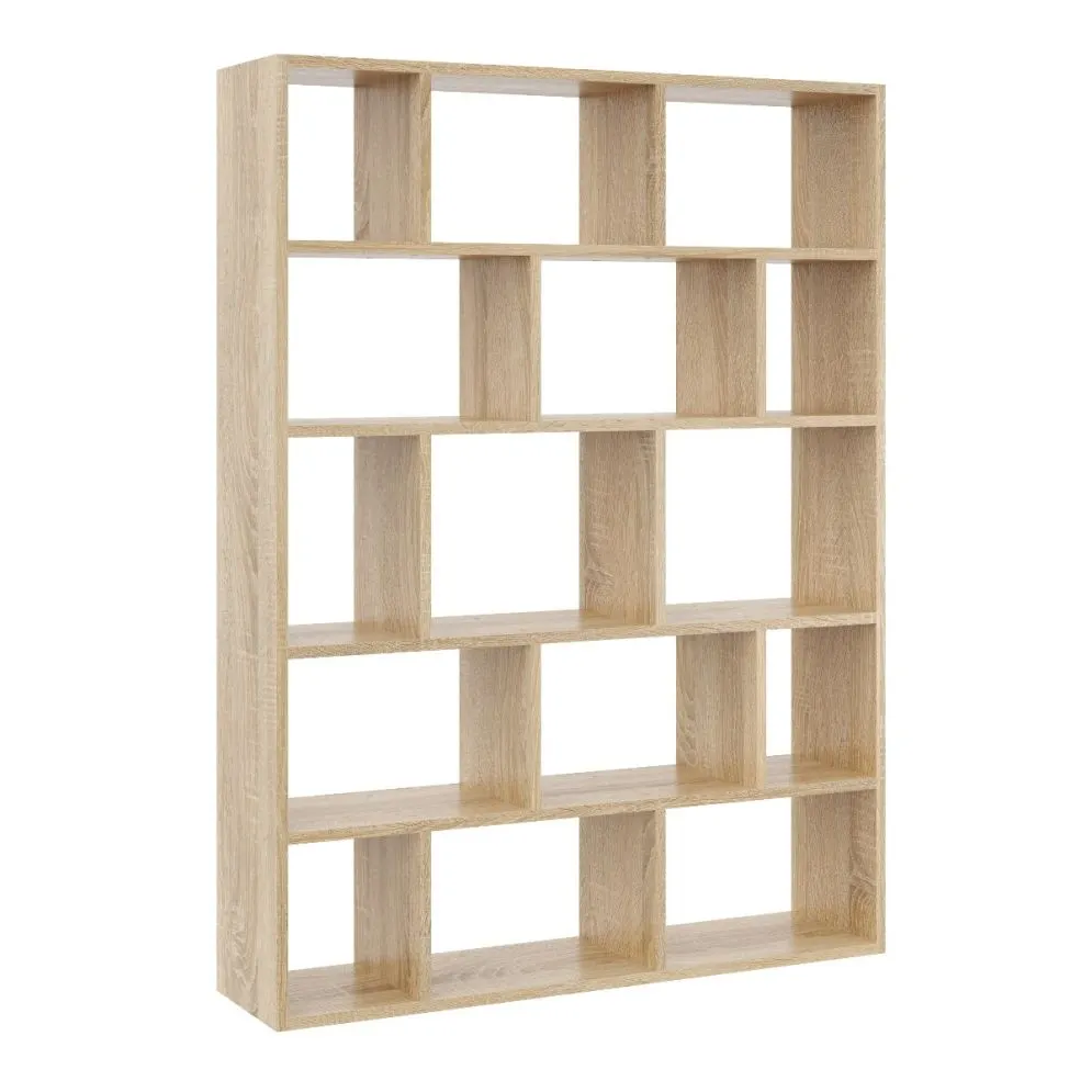 Półka FIOR dąb sonoma wisząca na książki i dekoracje | MIRAT. styl SKANDYNAWSKI