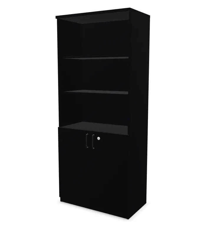 Regał biurowy EASY SPACE CABINET HO 5-OH 80cm czarny zamykany I sklep meblowy MIRAT.