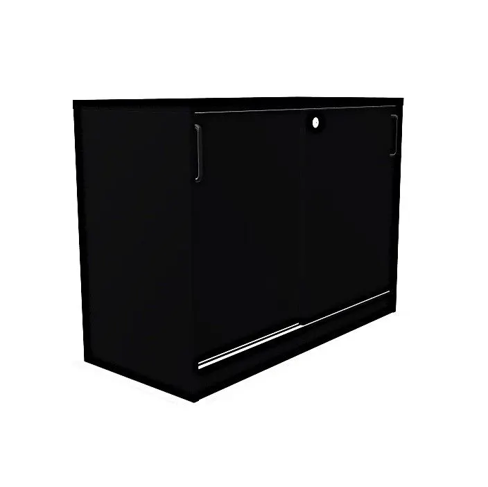 Szafka biurowa przesuwna EASY SPACE CABINET S 1.5-OH 100cm czarna zamykana I sklep meblowy MIRAT.