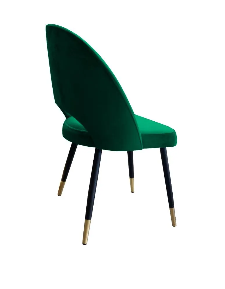 Krzesło ISKAR VELVET GOLD zielone nowoczesne | MIRAT. w stylu GLAMOUR kolekcja
