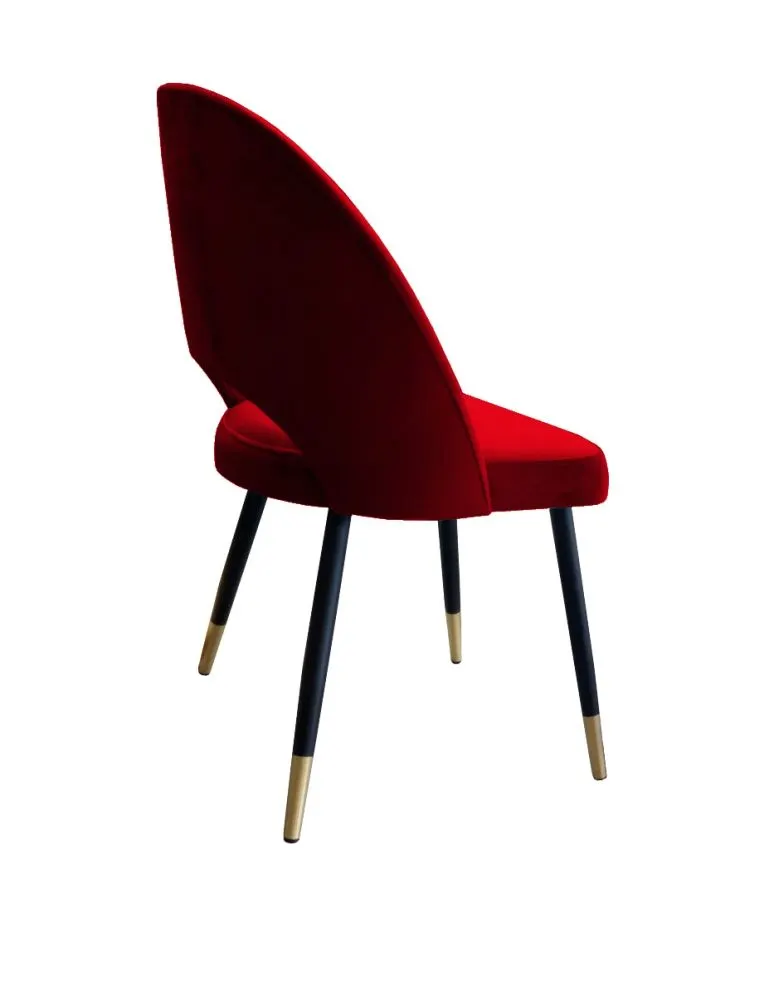 Krzesło ISKAR VELVET GOLD bordowe tapicerowane | MIRAT. w stylu GLAMOUR kolekcja