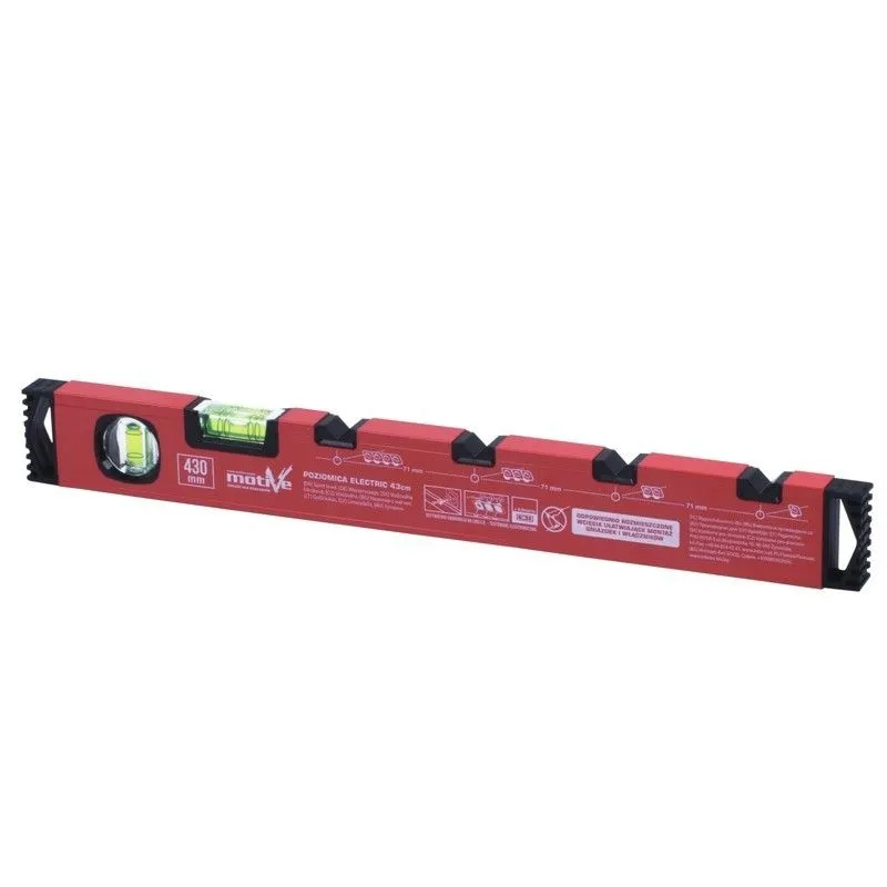 Poziomica dla Elektryków 43cm MOTIVE Electric | Szablon do Puszek