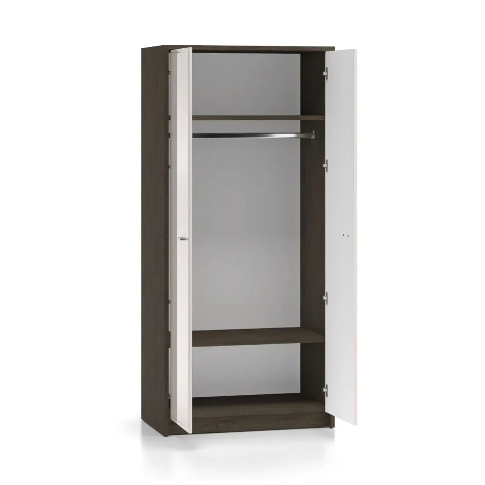 Szafa dwudrzwiowa ALMA 2D 89cm dąb windmill/kaszmirowa połysk z drążkiem I sklep meblowy MIRAT.  kolekcja ALMA