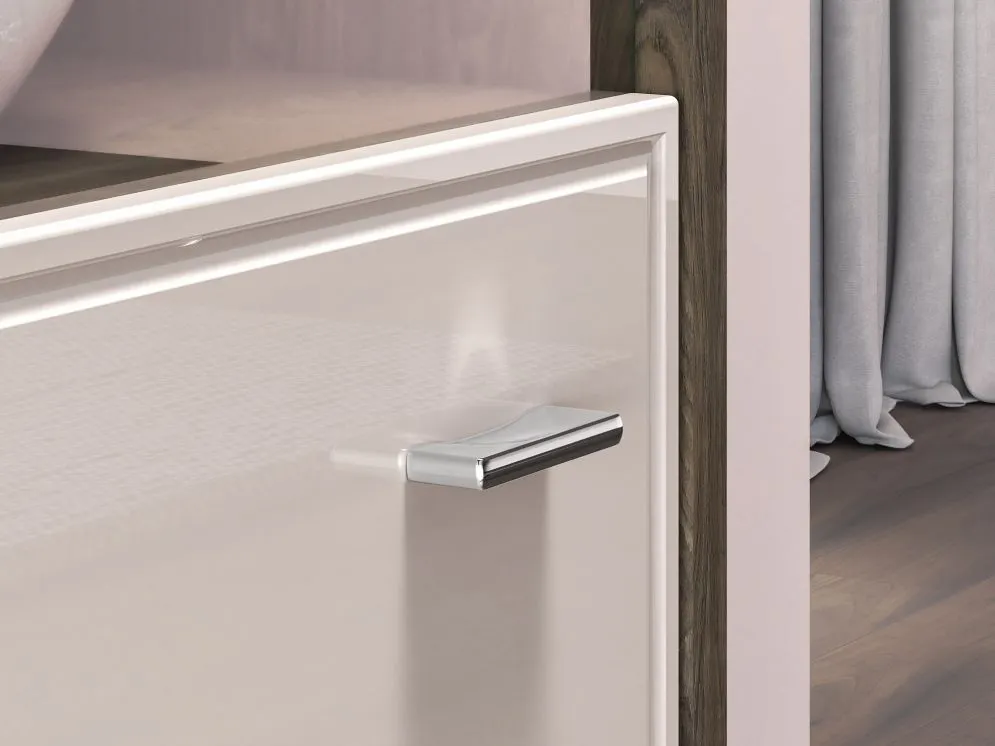 Witryna do salonu ALMA 1D L/P 55cm dąb windmill/kaszmirowa połysk I sklep meblowy MIRAT.  kolekcja ALMA