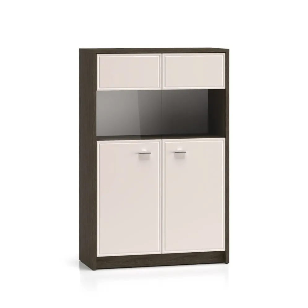 Witryna niska ALMA 2D 92cm dąb windmill/kaszmirowa połysk do salonu I sklep meblowy MIRAT.  kolekcja ALMA