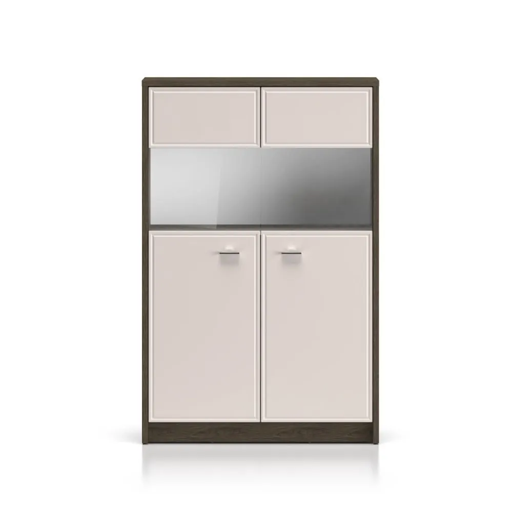 Witryna niska ALMA 2D 92cm dąb windmill/kaszmirowa połysk do salonu I sklep meblowy MIRAT.  kolekcja ALMA