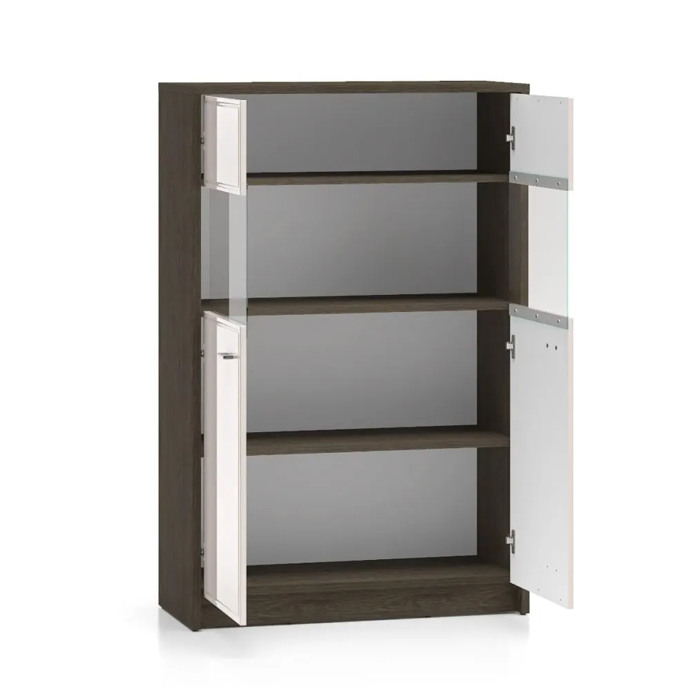 Witryna niska ALMA 2D 92cm dąb windmill/kaszmirowa połysk do salonu I sklep meblowy MIRAT.  kolekcja ALMA