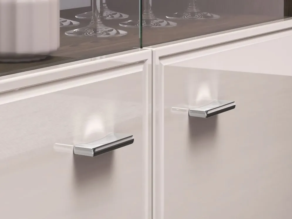 Witryna niska ALMA 2D 92cm dąb windmill/kaszmirowa połysk do salonu I sklep meblowy MIRAT.  kolekcja ALMA