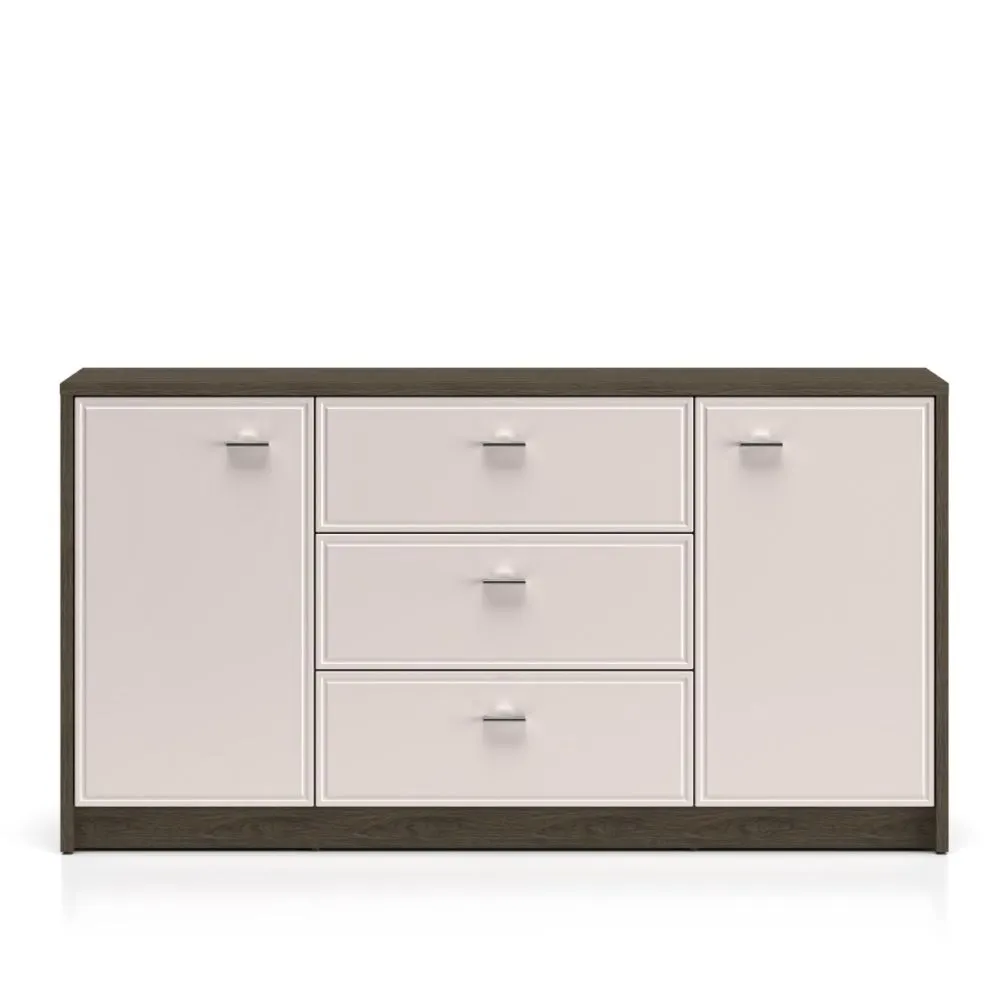 Komoda ALMA 2D3S 160cm dąb windmill/kaszmirowa połysk szeroka I sklep meblowy MIRAT. kolekcja ALMA