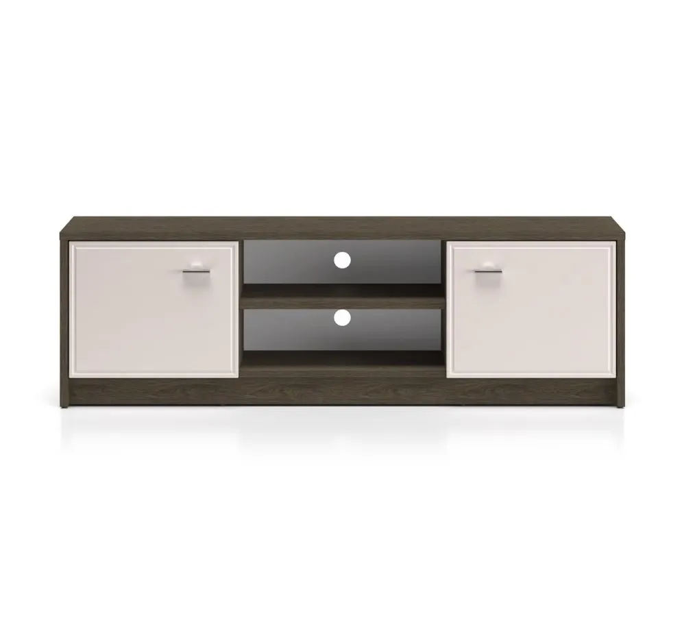 Szafka RTV ALMA 2D 160cm dąbwindmill/kaszmirowa połysk z półką I sklep meblowy MIRAT.  kolekcja ALMA