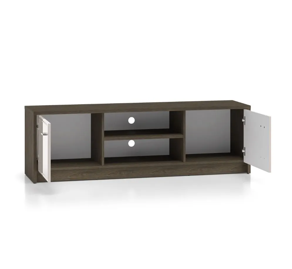 Szafka RTV ALMA 2D 160cm dąbwindmill/kaszmirowa połysk z półką I sklep meblowy MIRAT.  kolekcja ALMA